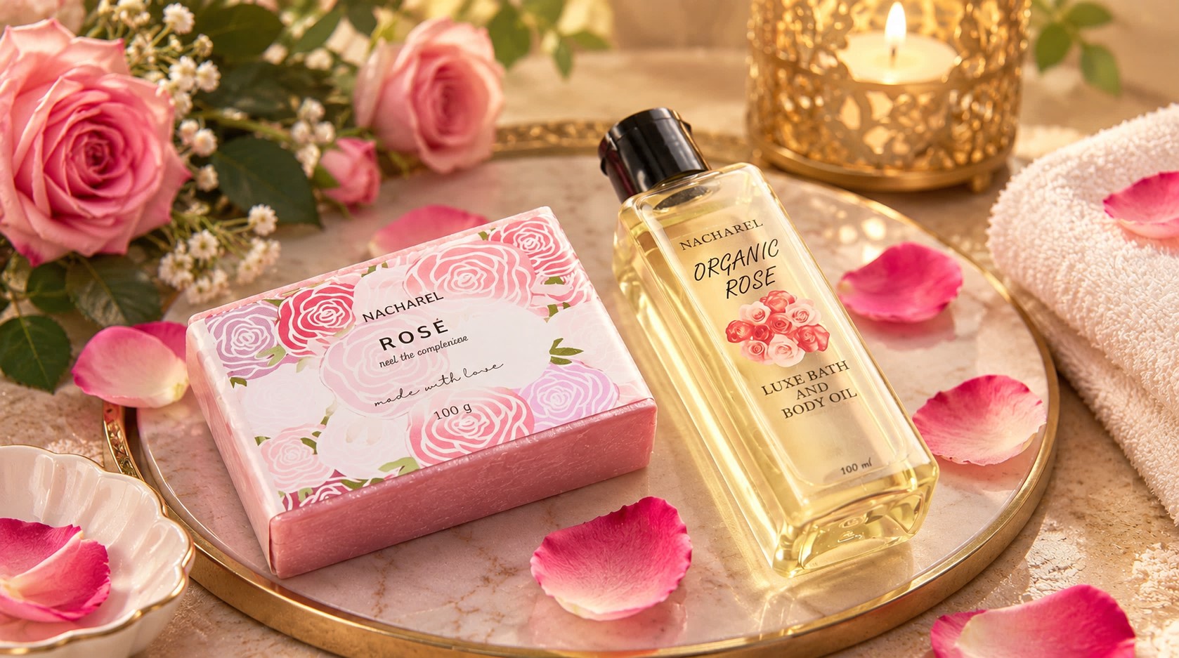 Rose soap & Body oil
